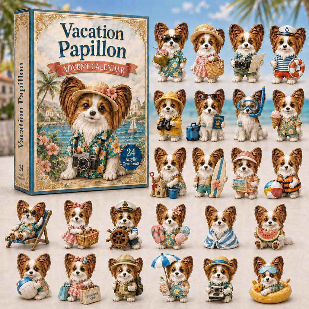 Generic Dog Christmas Advent Calendar 24 Days Cute Puppy Figurine Countdown Blind Box Holiday Home Desktop Decoration Gift