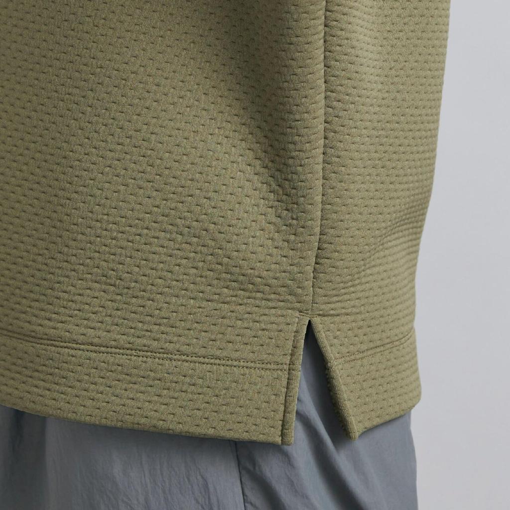 Mizuno Breath Thermo Ripple Quilted Pullover Outdoor Mermaid Size M Jacket, Heat-Retaining Material, Women's Khaki, (B2MCC710)