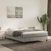 Box Spring Bed Frame Light Gray 140 x 190 cm Velvet