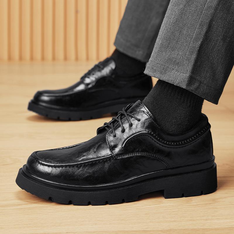 Модные новые кожаные оксфорды на платформе — фото 7