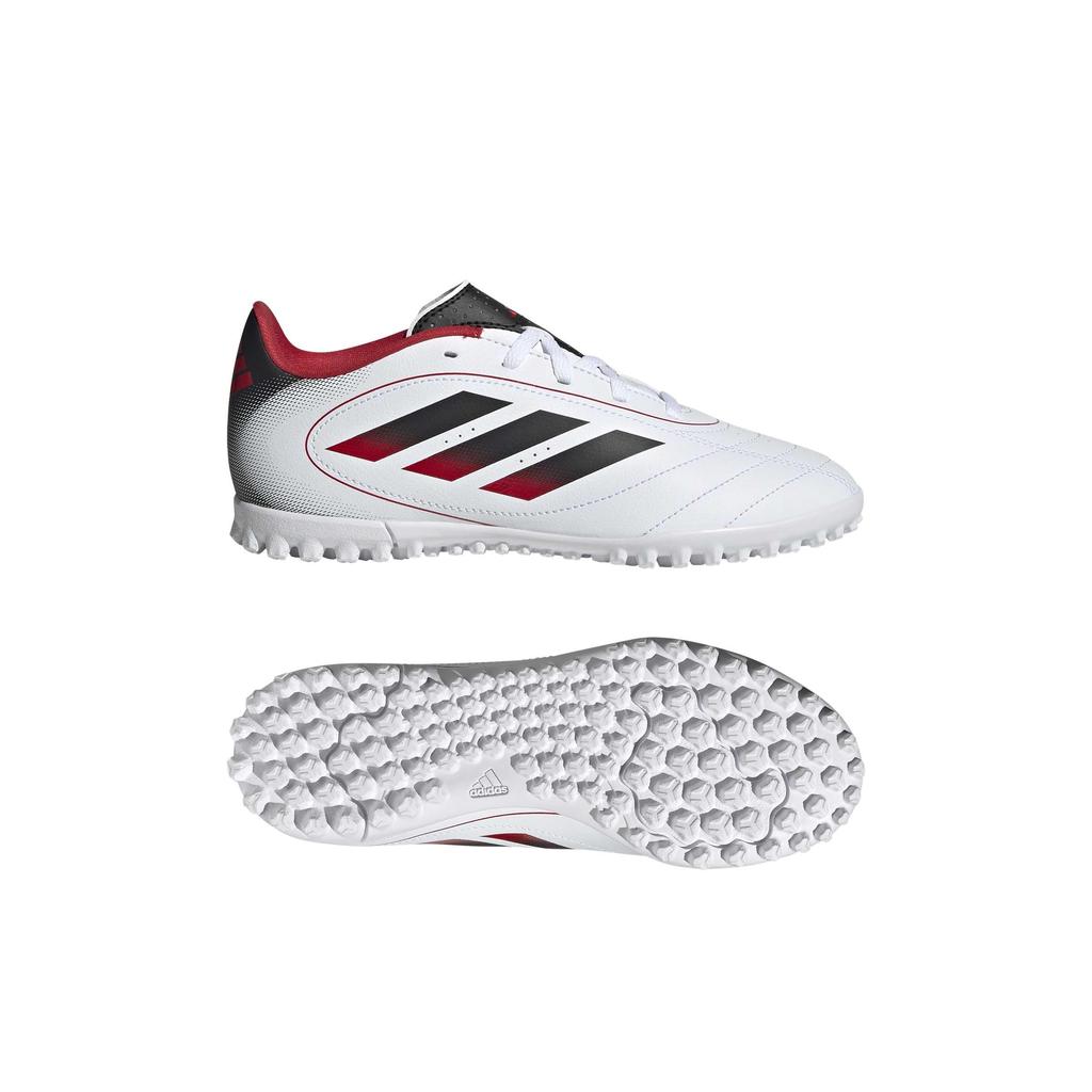 Adidas Goletto IX TF Junior Futsal Shoes for Boys and Sizes Footwear Scarlet Size Girls, 17-24.5cm, Unisex, NKQ60, White/Core Black/Better (IH0103),