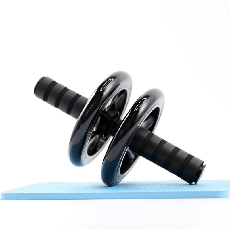 No Noise Gym Břišní kolečka Ab Roller s podložkou pro cvičení Fitness Příslušenství Příslušenství Unisex Black Double Wheeled Belly