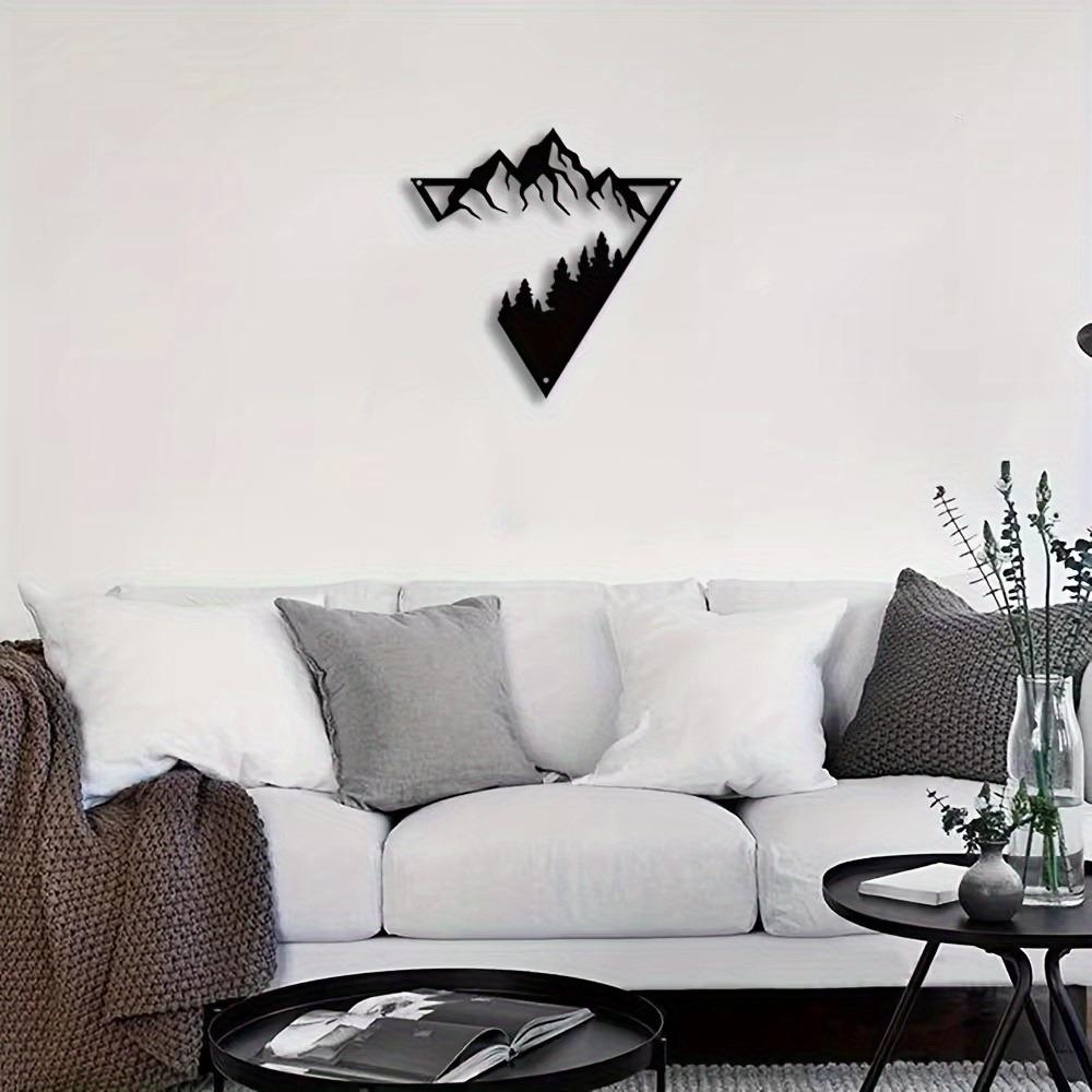 Mountain Landscape Metal Wall Art Modern Home Office Decor Statue