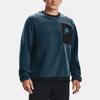 Under Armour Mission Boucle Color Block Crew Neck Training Sweatshirt With Front Zipper Pocket Men sweatshirt Blue 1366093-413