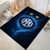 "Blue Electric Pattern Carpet with Gold Stars and Inter Logo Design" Suitable for Use As an Anti-slip for Living Room Bedroom Sofas