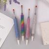Shiny Diamond Nail Art Brush Double-Ended Dotting Pen Carving Flower Painting Pen Diy Manicure Tool Acrylic Uv Gel Extension
