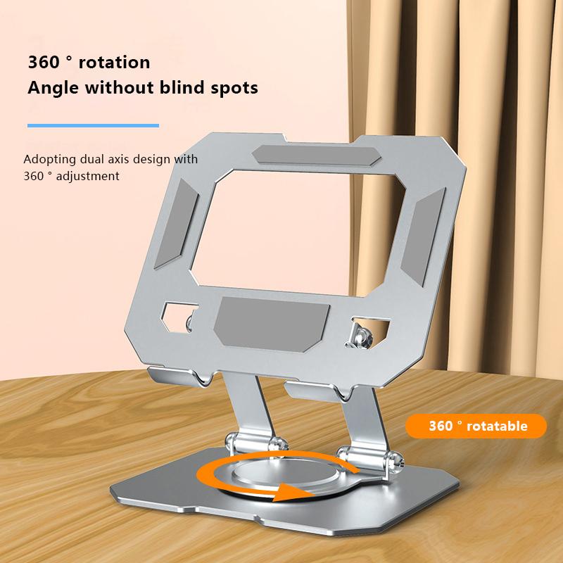 360° Rotatable Tablet Stand Adjustable Foldable Desktop Stand Holder Compatible For 4.7-12 Inch Ipad Pro/Air/Min Laptop Tablet
