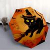 1 Stück Halloween-Katze Automatischer Regenschirm Hochwertiges Schirmdach, Tragbarer Faltregenschirm mit, Ideales Geschenk für - Reisen, Alltag, Formelle Anlässe, Stilvoller Ac
