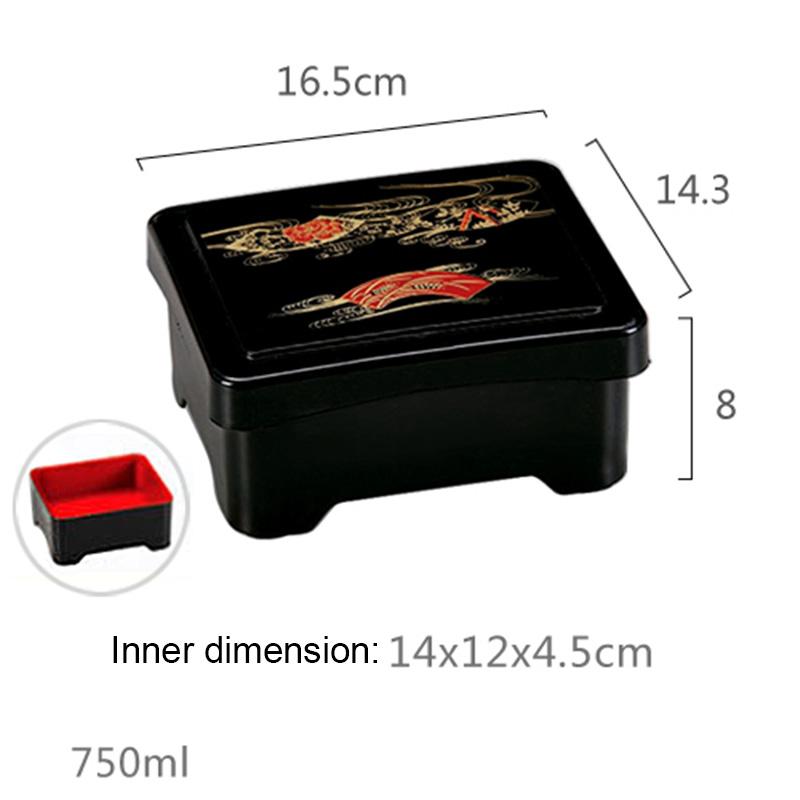 Japanese Style Bento Boxes Resin Japanese Eel Box Healthy Meal Prep Food Container Rice Sushi Catering Snack  Lunch Box With Lid