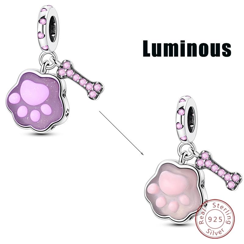 Sweety Copper Cake Poodle Crown Flowers Lover Luminous Charms Beads Fit 3Mm Bracelets Diy Fine Jewelry Making