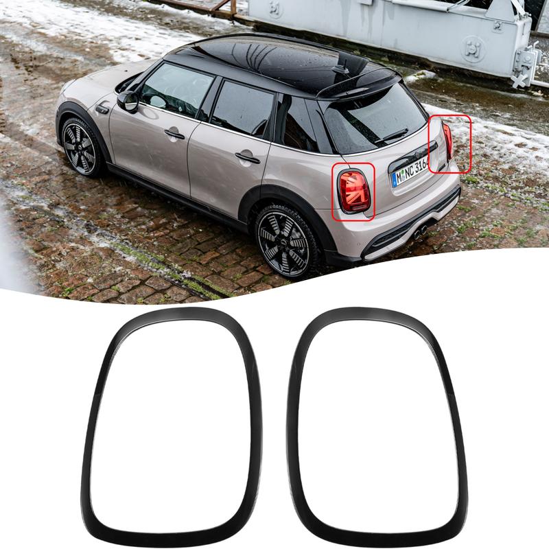 Headlamp Bezel Tail Light Trim Ring Glossy Black for Mini Cooper F55 F56 F57 with Tallation Tool