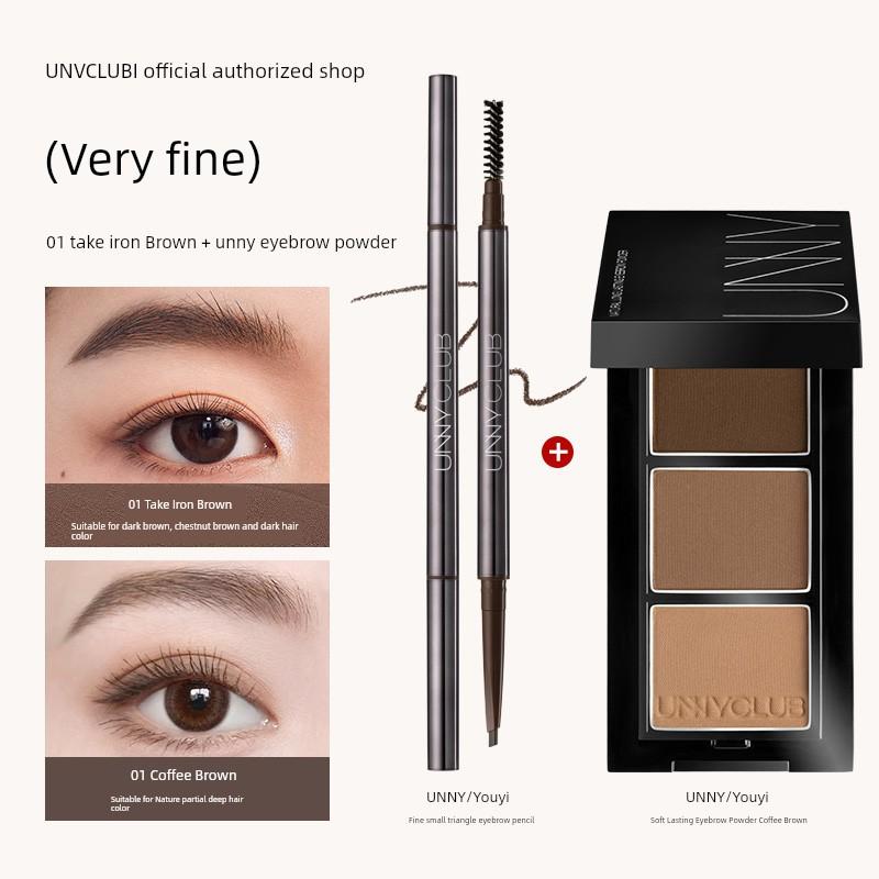 Unny Eyebrow Pencil Female Long Lasting Waterproof Non-Decolorizing Very Fine Distinct Look Wild Newbie Beginner Makeup Artist Special