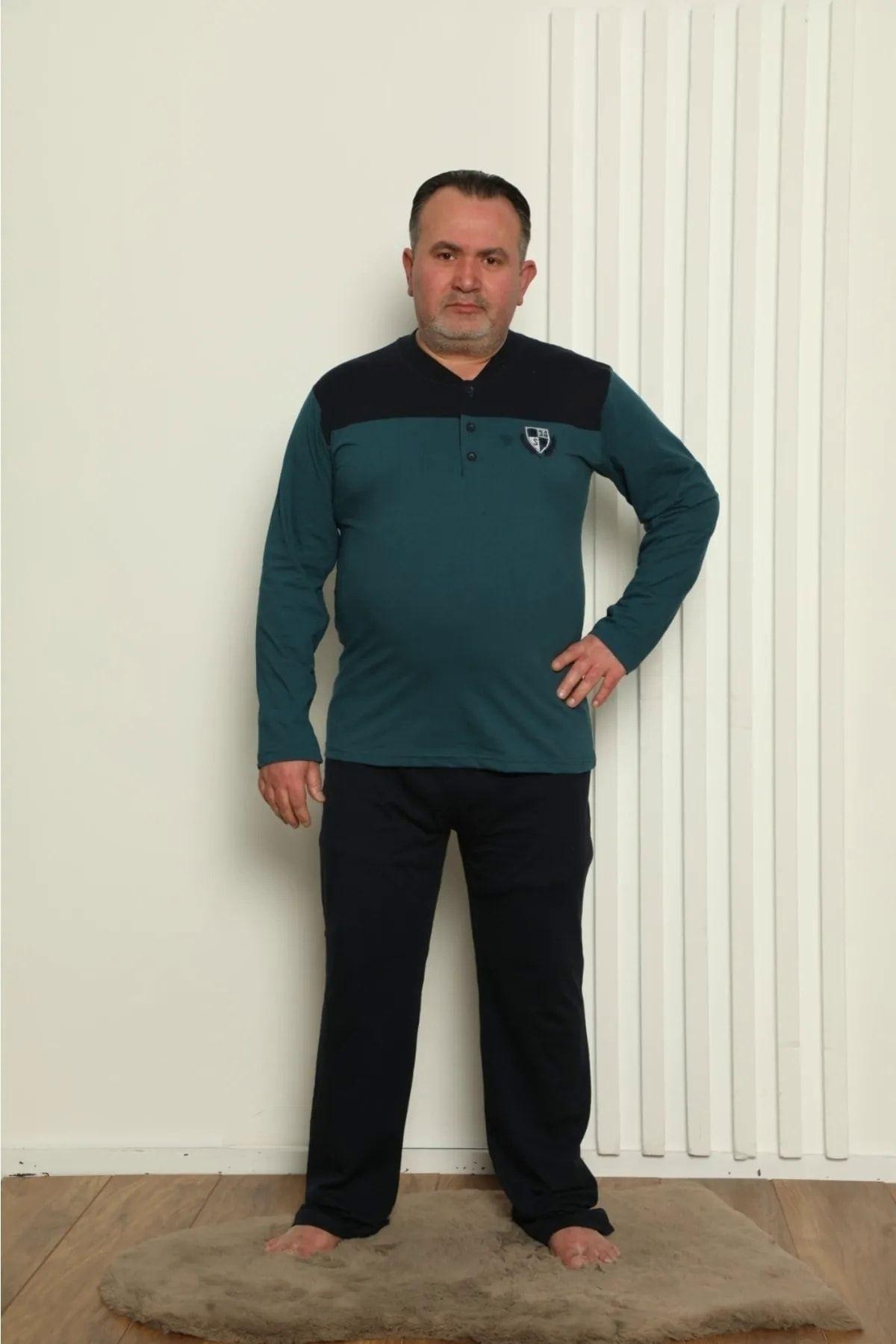 

Мужской пижамный комплект больших размеров, хлопковый пижамный комплект больших размеров для папы Xl 2Xl 3Xl 4Xl