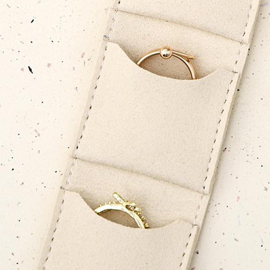 1/3Pcs Jewelry Storage Bag Earring Organizer Solid Color Mini Size Portable Foldable Travel Jewelry Organizer Case with Buckle