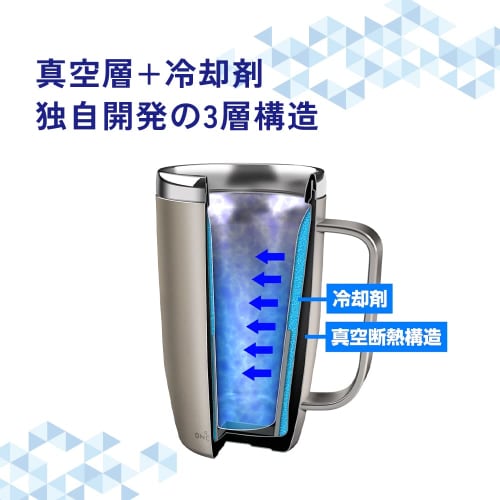 Doshisha Sub-Zero Becher, 280ml, Vakuum & Kühlung, Dreilagiger Edelstahlbecher, Gold, ONZONE