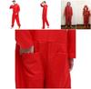 Vibrant Red Salvador Dali Money Heist Costume And Mask For Cosplay Enthusiasts