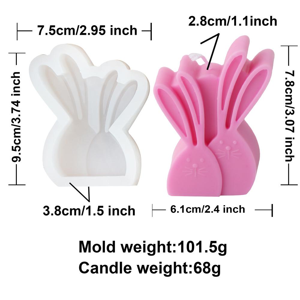 Easter Embossed Egg Flower Rabbit Candle Silicone Mold DIY Animal Bunny Scented Soap Plaster Making Mould Home Decor