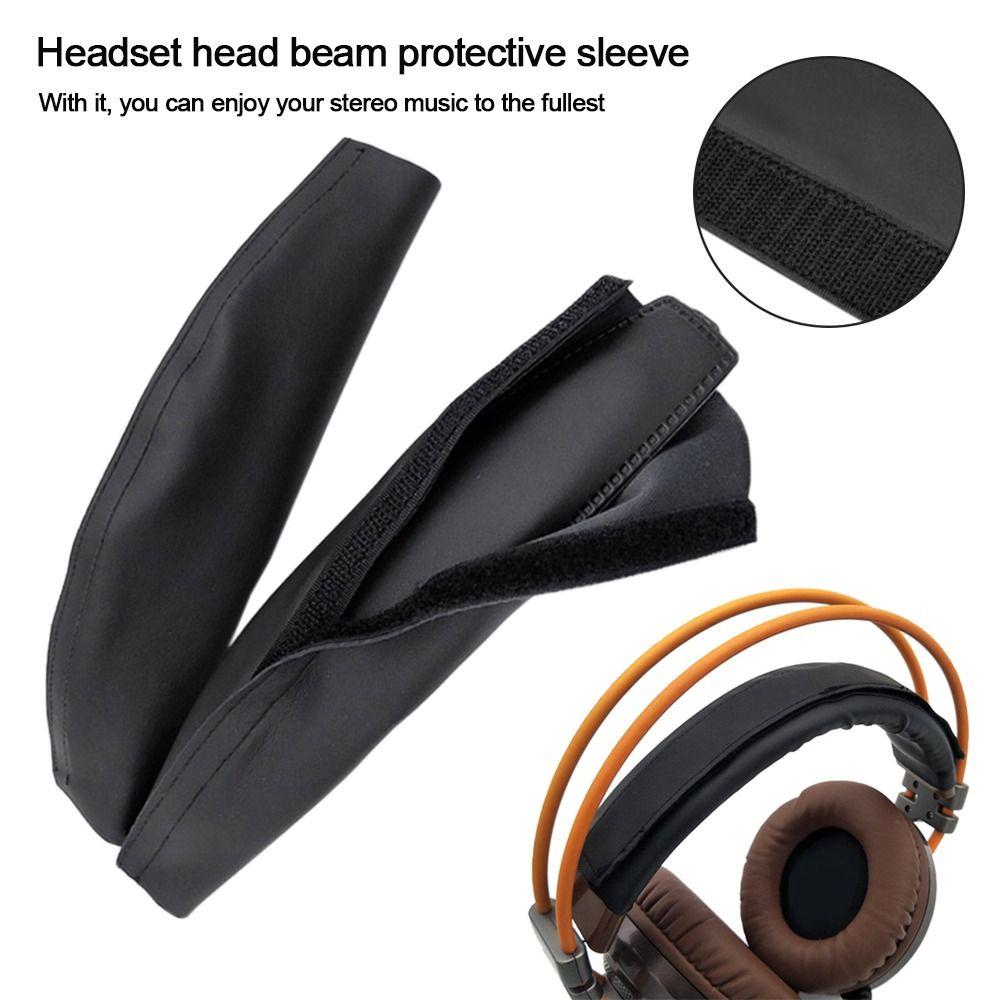 PU Leather Headset Earmuff Cover Soft Headphone Headband Pad Headset Beam Pad  Headphone