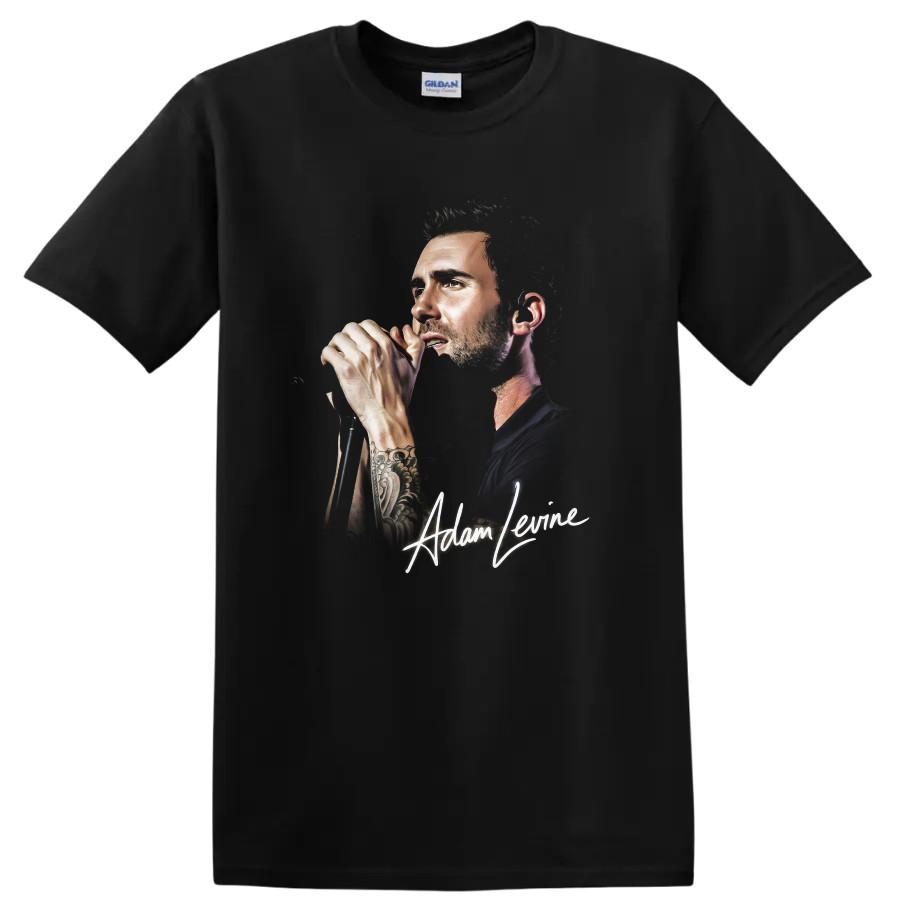 Adam Levine T Shirt Rock Singer Portrait Music Fan Tee Maroon 5 Gift Concert
