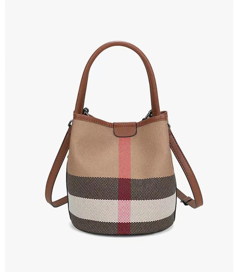 New Faionable Plaid Leather Buet Bag Women's Crossbody oulder Handbag Mother Daughter Matching Bags luxury bags designers