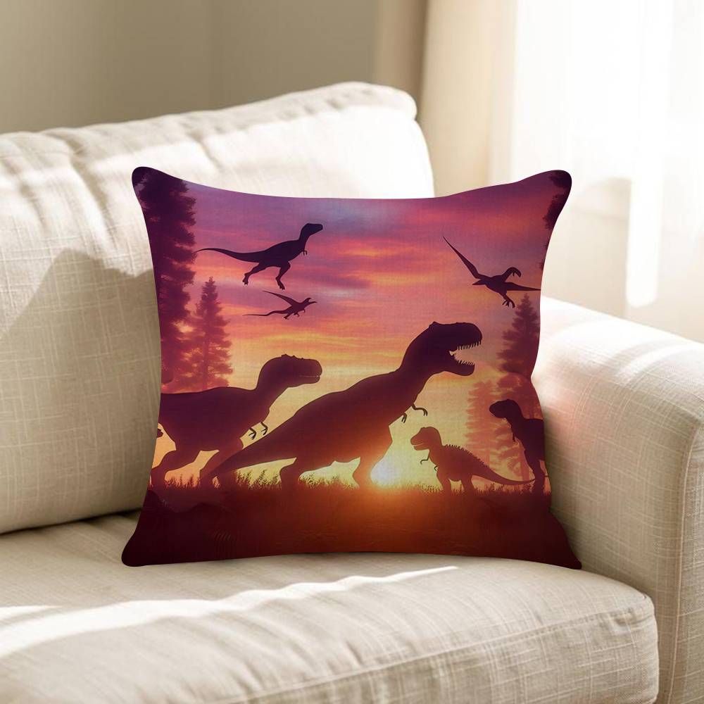 Ferocious Animal Dinosaur Personalized Picture Text Home Decorative Pillows Household Gifts 45x45cm