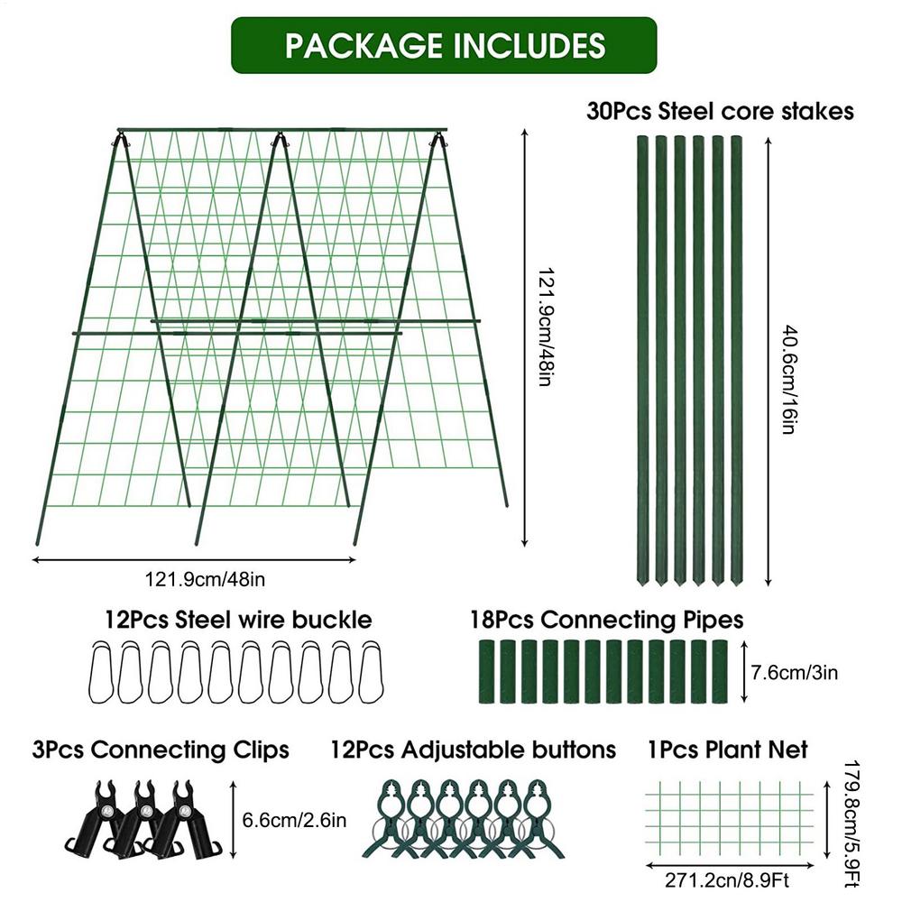 

Cucumber Trellis A Frame Garden Vegetable Trellis Detachable Support Trellis Plant Climbing Frame for Climbing Plants Tomato красный