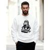 Men'S Casual Round-Neck Sweatshirt Featuring A Crocodile Design with Headphones and A DJ Theme