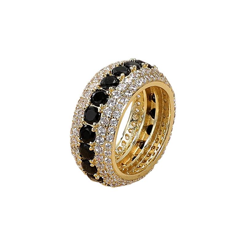 New Hip Hop Zircon Ring Colorful Hipster Street Personality Trendy Hiphop Ring Source