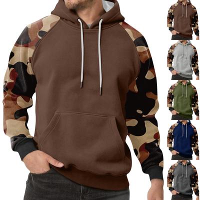 Herr Kamouflage Sweatshirt Hoodie Herr Sport Stor Storlek Casual Sweatshirt
