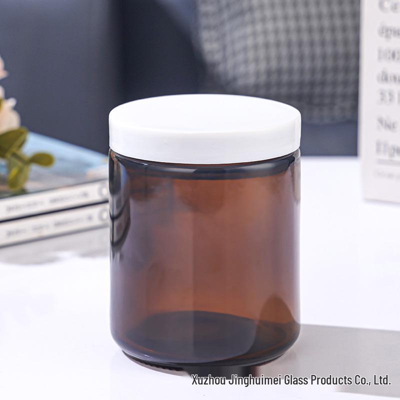 50g Bernsteinglasflasche: Gesichts-, Augencreme & Kerzenhalter, Tragbare Probengröße