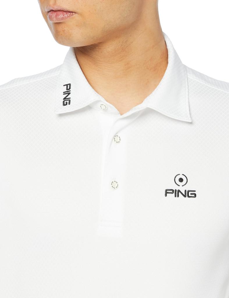 Ping Apparel Short Sleeve Polo Shirt Golf Size 4L Men's (One-Point Logo, Stretch) / / 621-4160101 030_White,