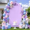 White Double-Sided Half-Round Cross Wedding Arch Kit for Party Decorations