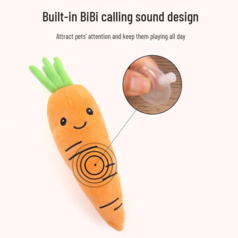 Interactive Plush Fruit & Vegetable Chew Toys for Dogs - Self-Entertainment & Early Education
