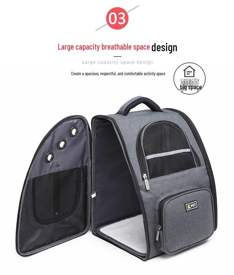 Breathable Outdoor Pet Backpack for Dogs and Cats
