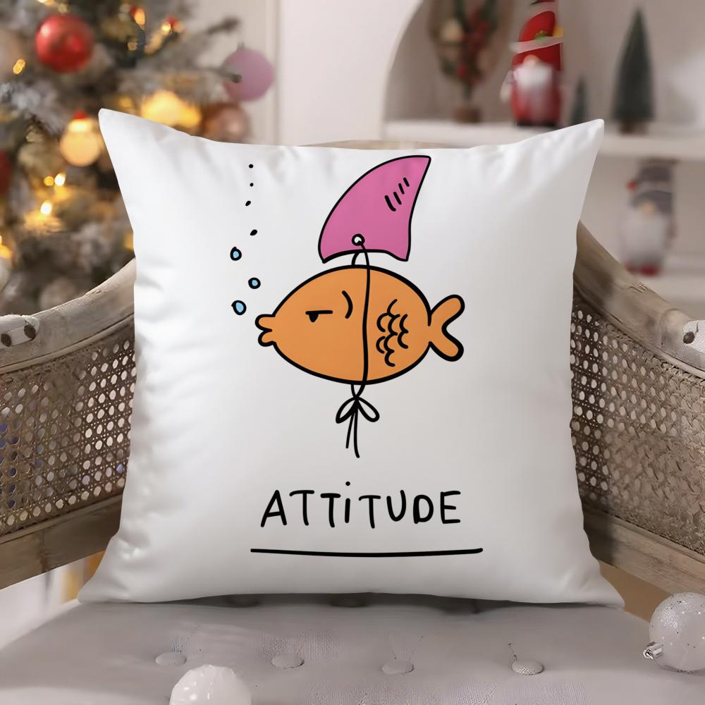 Cartoon Fun Pillow Patterns for Toddlers Pillow Case Comfort Sofa Bed Silky Elegant Invisible Zipper Decorative Cushion Cover