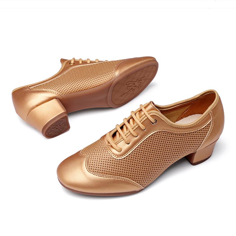 Scarpe da Danza Latina in Rete da Donna Scarpe da Insegnante Sneakers da Jazz Altezza Tacco 3,5 cm