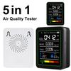 5-in-1 Formaldehyd-Monitor Digitalanzeige TVOC-Detektor USB-wiederaufladbar CO2-Luftqualitätsmonitor zur Luftqualitätsprüfung