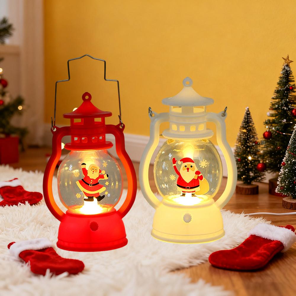 4pcs Christmas Candle Lantern, Retro Oil Lamp, Portable Christmas Decorative  Hanging Lanterns, Battery Operated Xmas Light