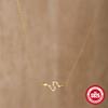 Fashion S925 Sterling Silver Ins Wind Simple Fun Personality Diamond Snake Necklace Cool Street Collarbone Chain