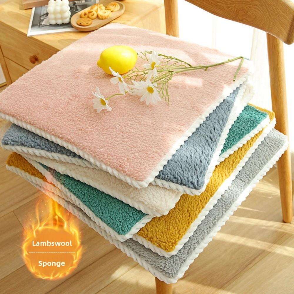 Anti-Slip Office Chair Pad 40cm Dining Chair Pad New Lamb Velvet Seat Cushion