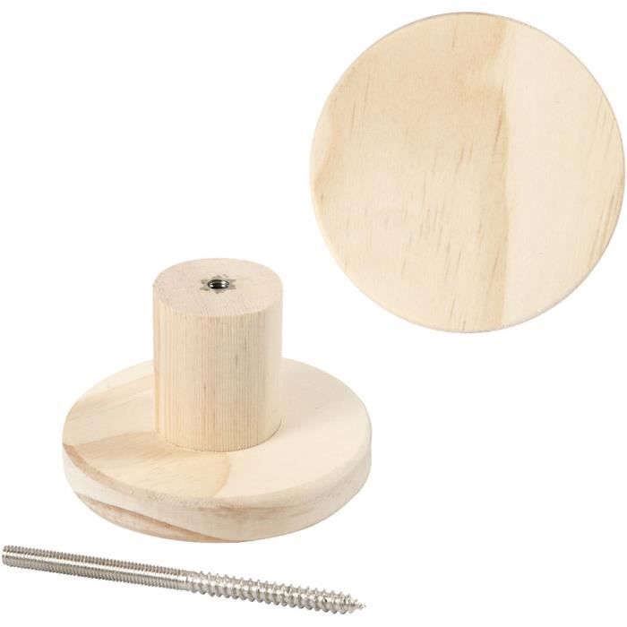 Porte-manteau en bois clair. Vis pour montage inclus. Réf 54405