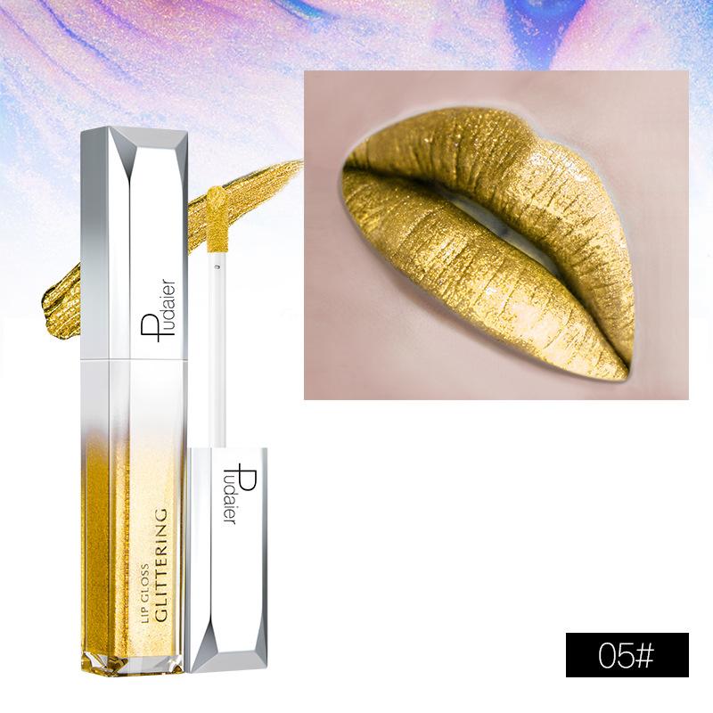 Pudaier Pearly Moisturizing Lip Glaze Star Shine מטאלי מט עמיד למים ליפ גלוס שפתון איפור שפתיים