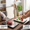 Food Grade Double Sided Cutting Board Antibacterial Stainless Steel Wheat Straw Portable for Picnic Outdoor Camping Cooking