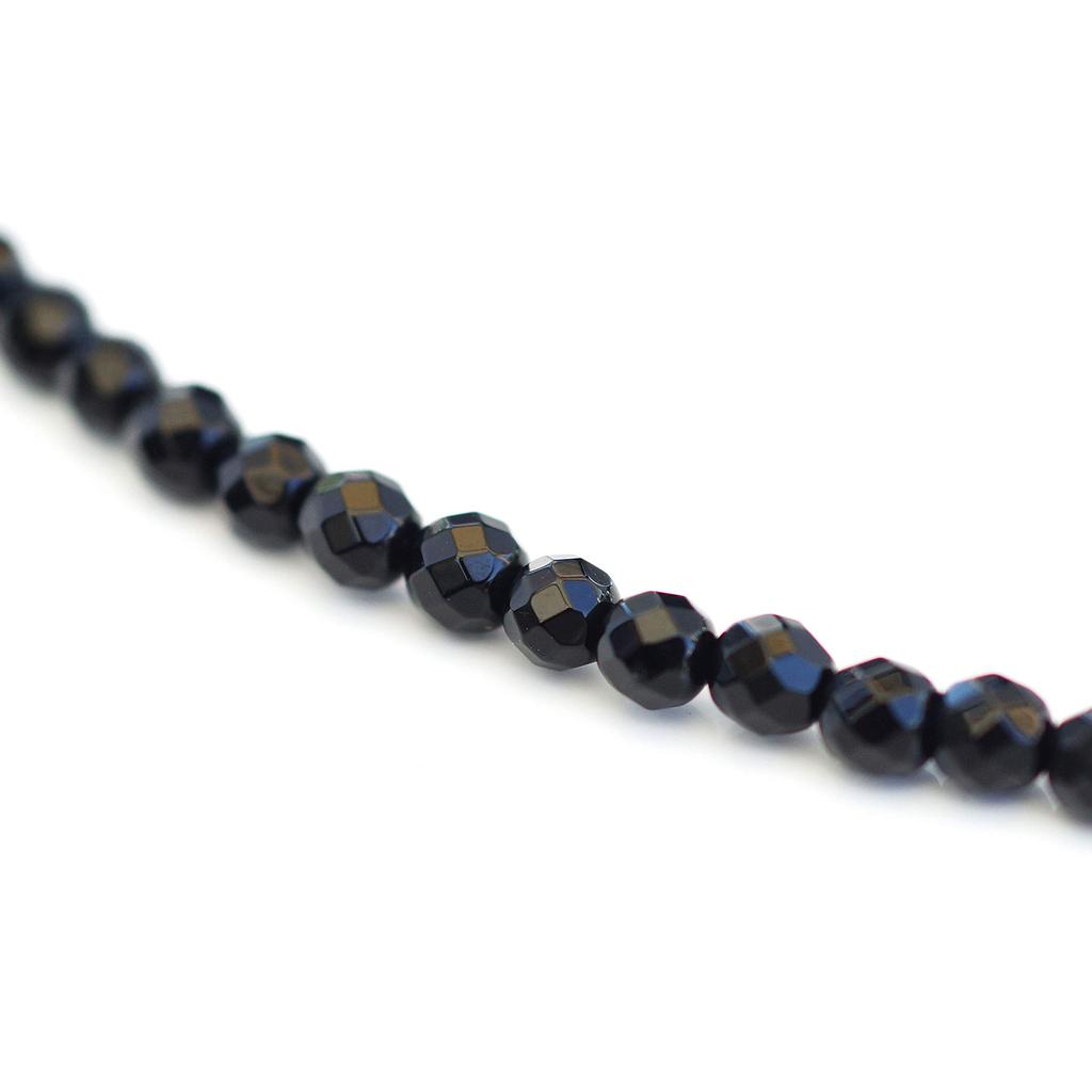 Name Accessories Necklace Choker [2PIECES] pe1511-Onyx-45 [Brand (Onyx - 45cm)]