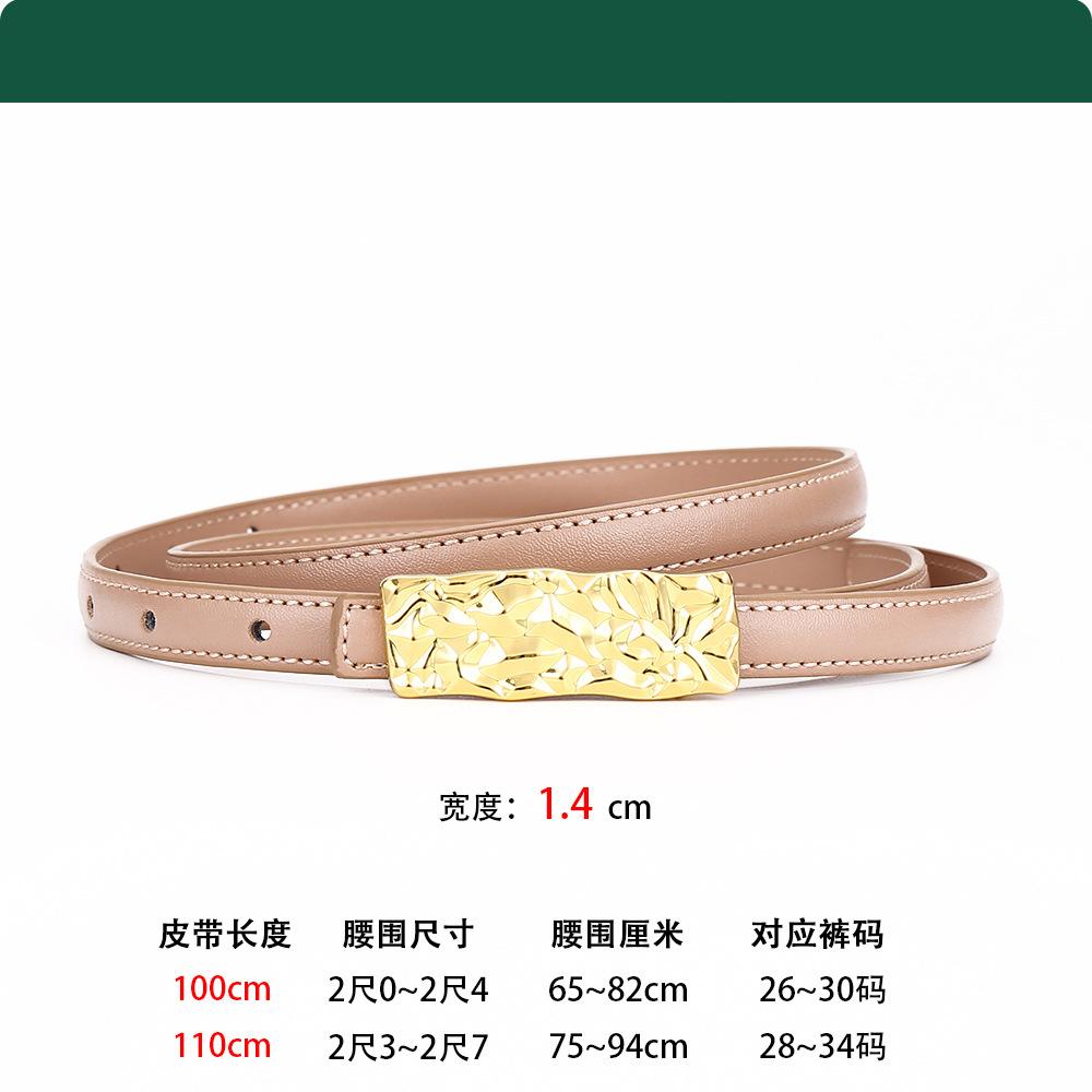 Belt Women'S Leather Belt Dress Fine Belt Women'S Premium Business