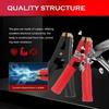 4PCS 1000A Jumper Cable Clamps Battery Crimps, Heavy Duty Alligator Battery Clips with Crimp Terminals & Non-Slip Handles, Universal for Most Cars