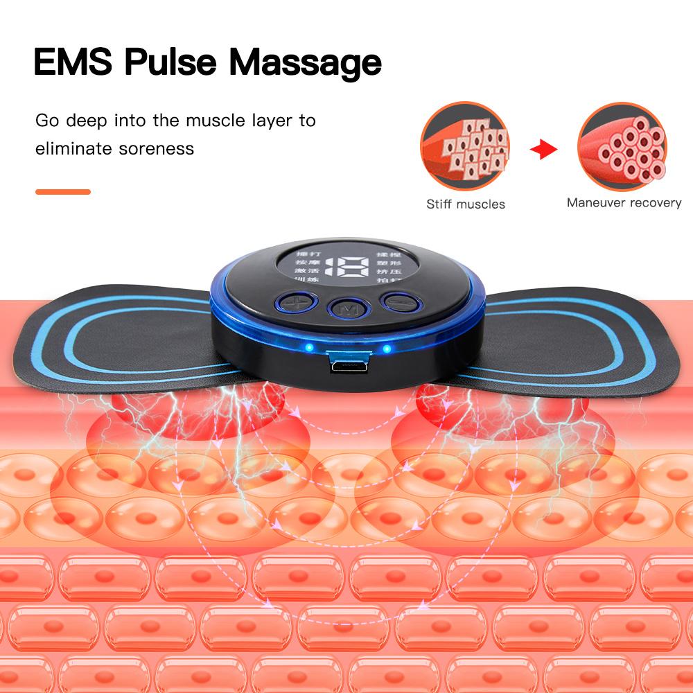 Rechargeable Neck Massager - EMS Cervical Vertebra Massage Patch for Muscle Pain Relief