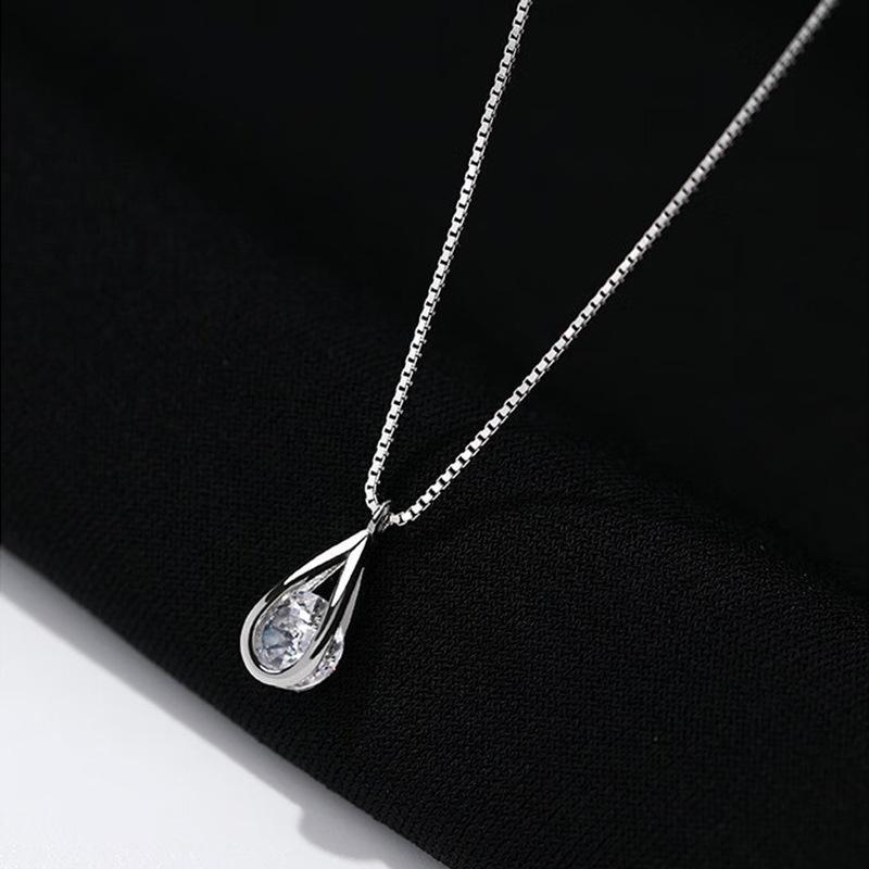 

Цепочка-подвеска в виде капли воды из циркона на ключицу, подарок девушке, легкая, роскошная, с одним бриллиантом, повседневная, женская модель
