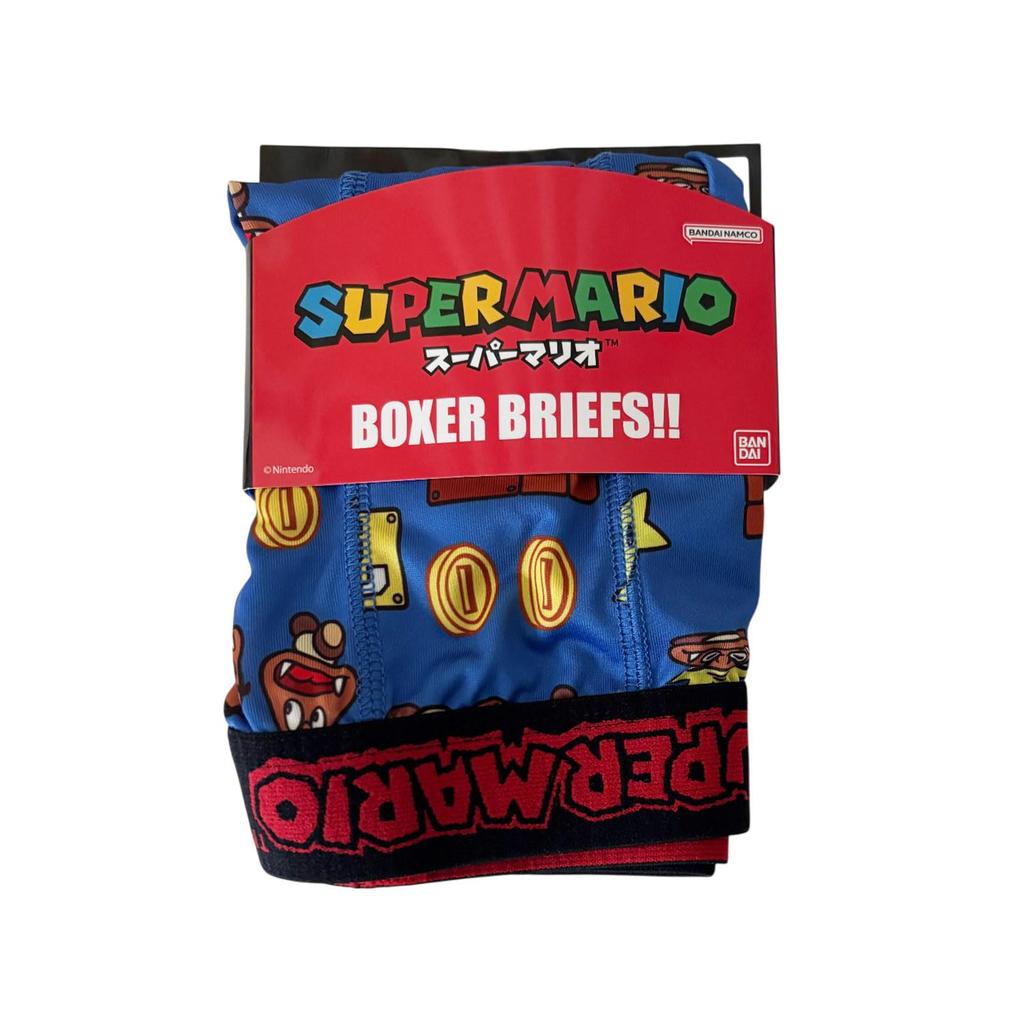 Small Planet Super Mario Transfer Boxer Briefs Stage Blue M Size