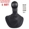 Gear Shift Knob Shifter Lever Head With Leather Boot Cover For Mercedes Benz W639 VITO 2003 2004 2005-2010 Black 6 Speed Manual